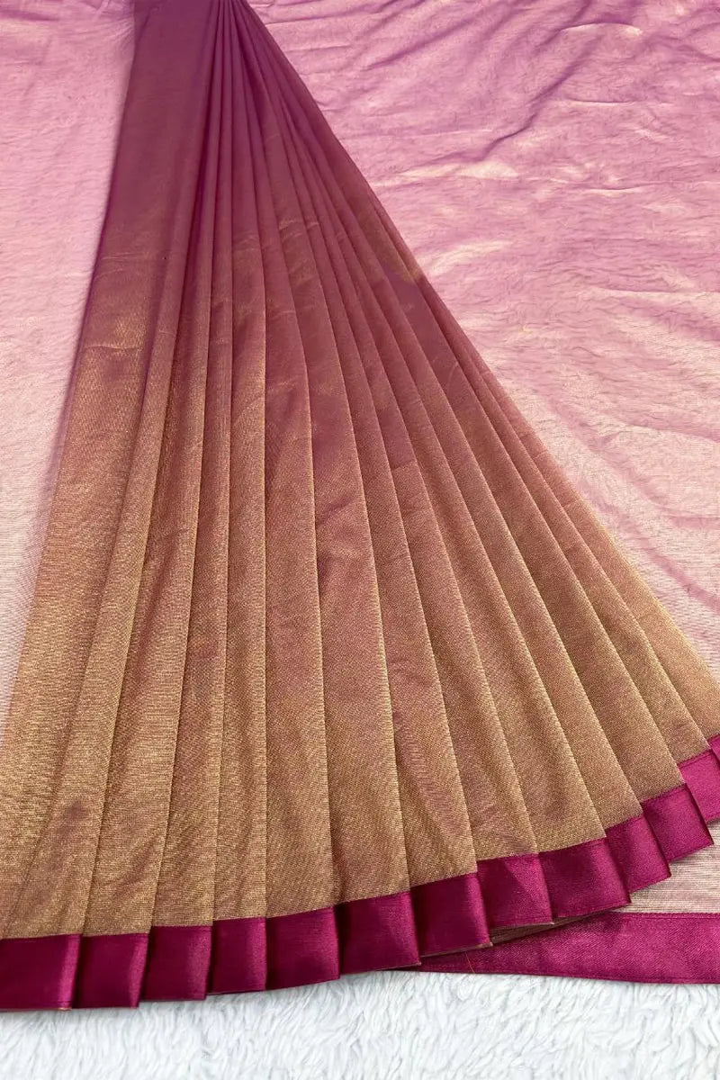 Stunning Purple Jimmy Silk Weaving Saree with Jacquard Blouse